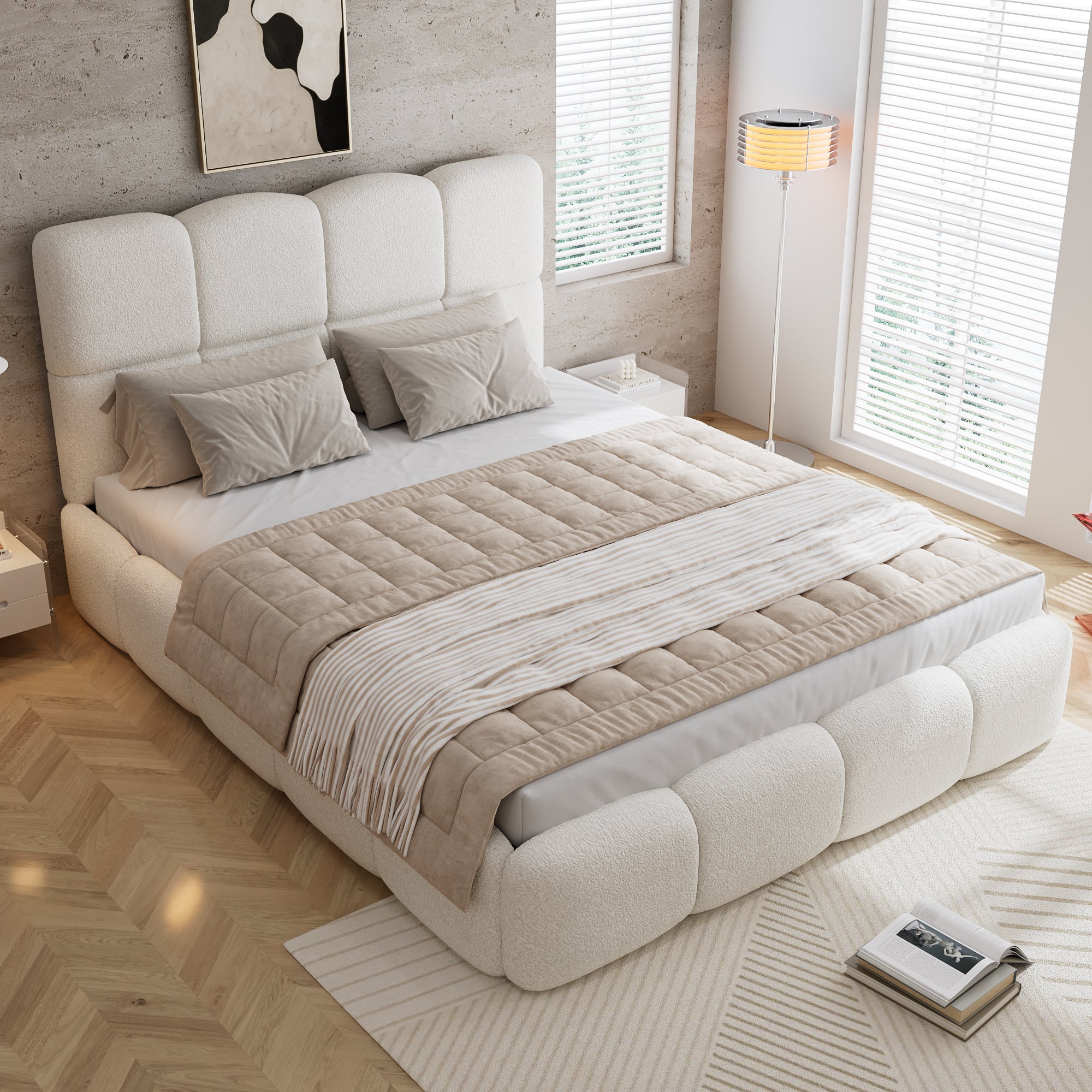 The Elara Velvet Storage Bed – Double