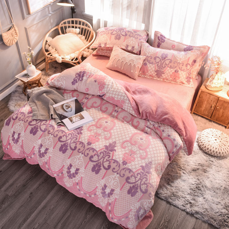 Blush Meadow Printed Quilt Cover Set