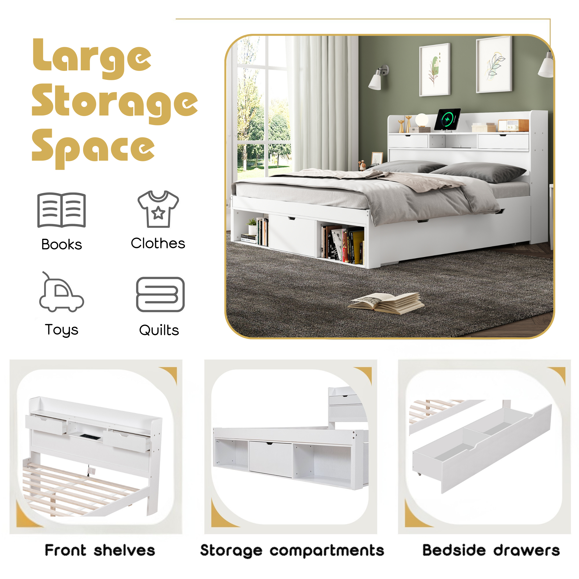 The Atlas Smart Storage Bed – Double