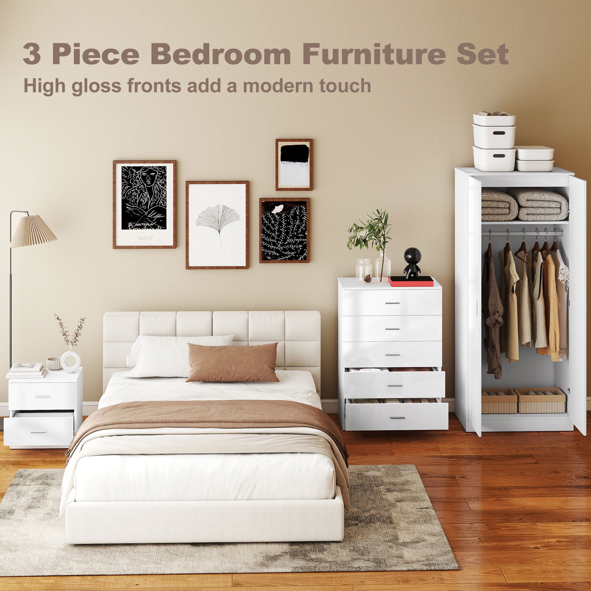 Alarè Gloss Bedroom Furniture Set