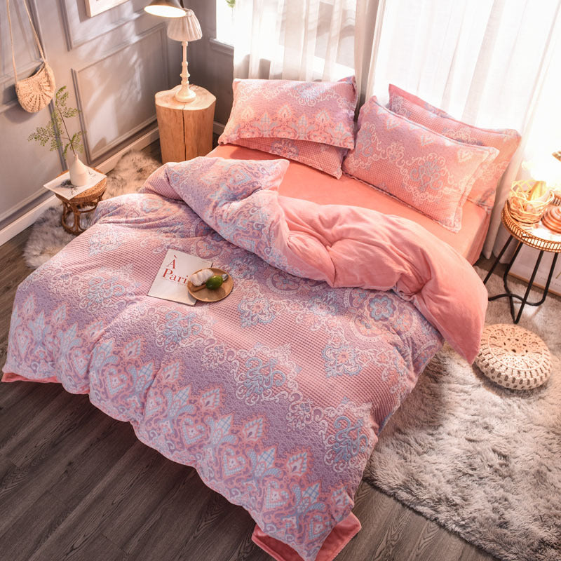 Blush Meadow Printed Quilt Cover Set