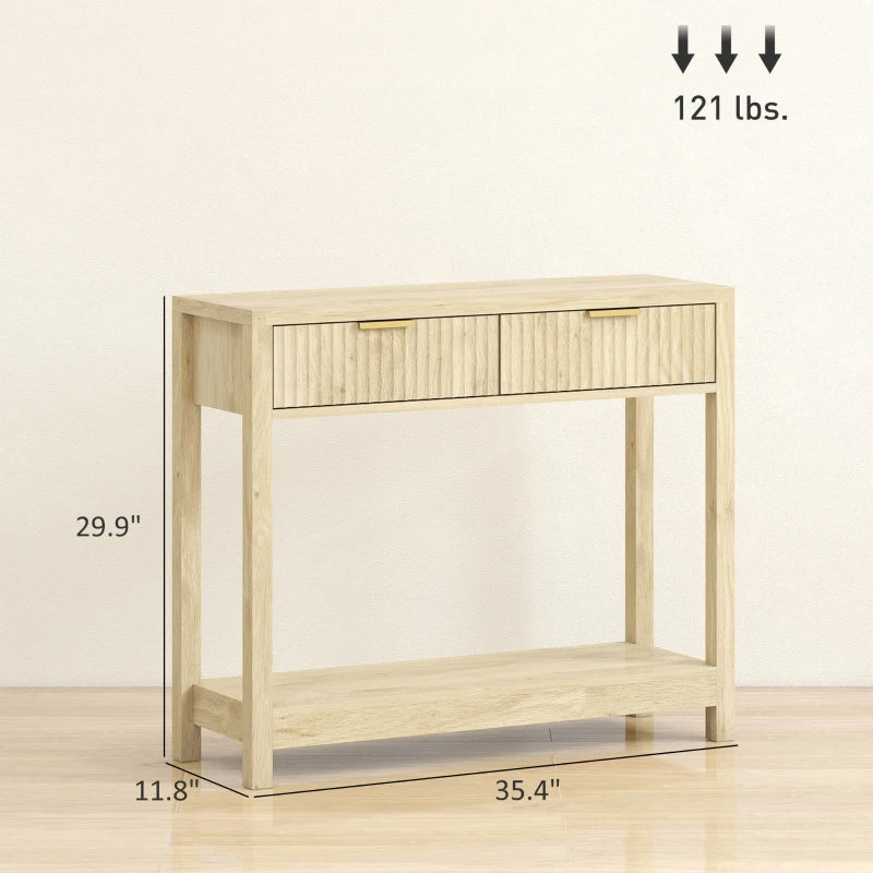 The Aurelle Fluted Console Table
