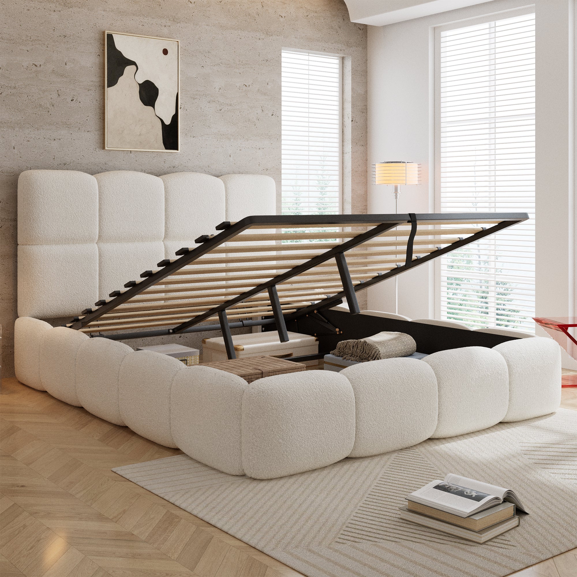 The Elara Velvet Storage Bed – Double