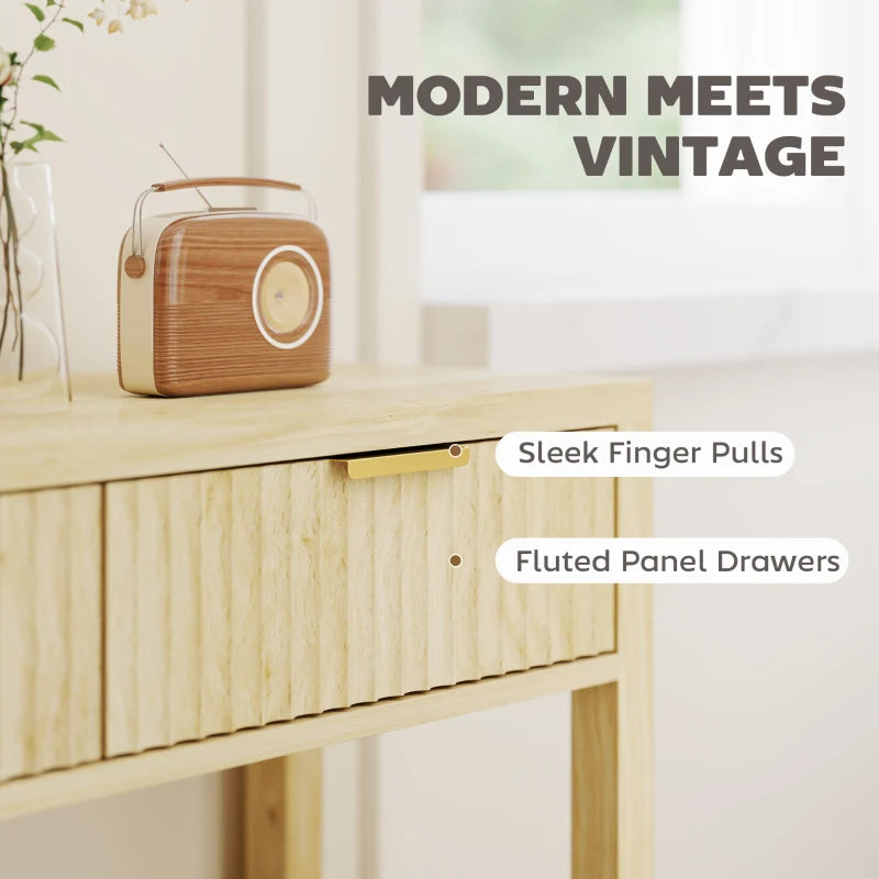 The Aurelle Fluted Console Table