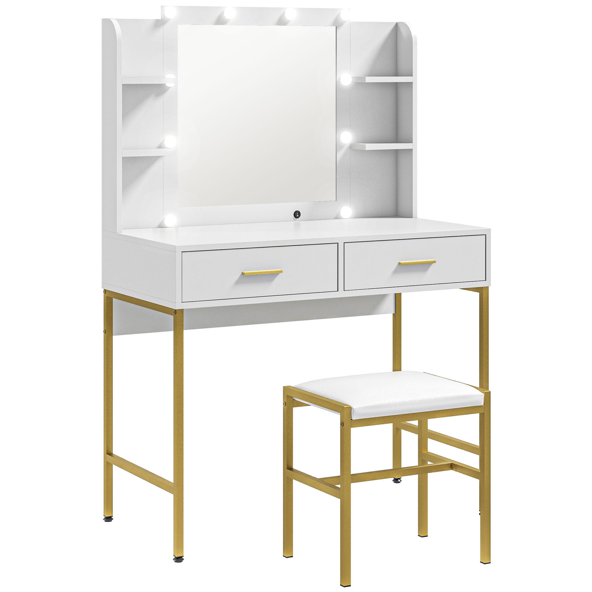 The Elara Luxe LED Vanity Desk Set