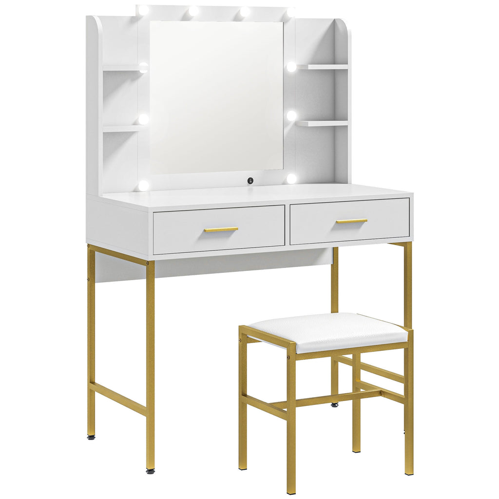 The Elara Luxe LED Vanity Desk Set