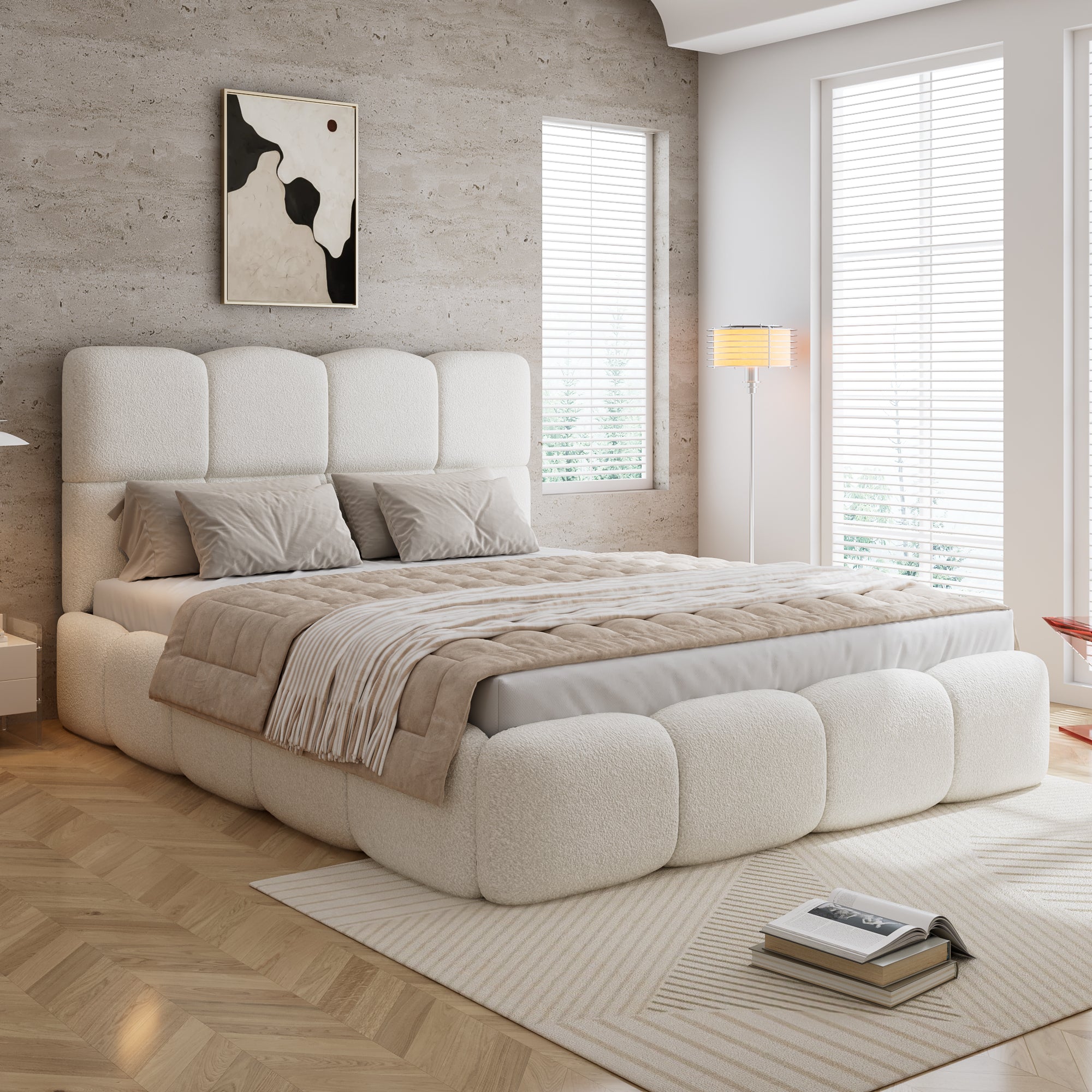 The Elara Velvet Storage Bed – Double