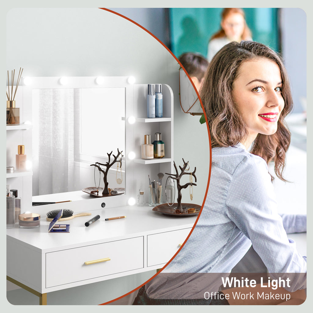 The Elara Luxe LED Vanity Desk Set