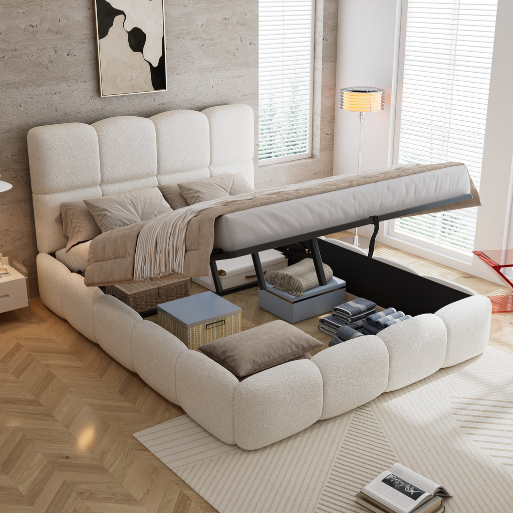 The Elara Velvet Storage Bed – Double